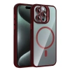 Joko Apple İphone 15 Pro Max Remim Lensli Magsafe Standlı Kapak - Bordo