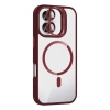 Joko Apple İphone 16 Remim Lensli Magsafe Standlı Kapak - Bordo