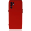 Oppo Reno 6 Kılıf Nano İçi Kadife Silikon - Kırmızı