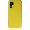 Oppo Reno 6 Kılıf Nano İçi Kadife Silikon - Sarı1