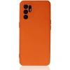 Oppo Reno 6 Kılıf Nano İçi Kadife Silikon - Turuncu