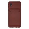 Samsung Galaxy A01 Core Kılıf Kelvin Kartvizitli Silikon - Bordo