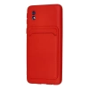 Samsung Galaxy A01 Core Kılıf Kelvin Kartvizitli Silikon - Kırmızı