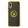 Samsung Galaxy A02 Kılıf Montreal Yüzüklü Silikon Kapak - Sarı
