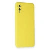 Samsung Galaxy A02 Kılıf Nano İçi Kadife Silikon - Sarı
