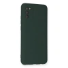 Samsung Galaxy A03s Kılıf Nano İçi Kadife Silikon - Koyu Yeşil