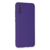 Samsung Galaxy A03s Kılıf Nano İçi Kadife Silikon - Mor
