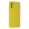 Samsung Galaxy A03s Kılıf Nano İçi Kadife Silikon - Sarı