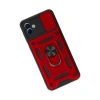 Samsung Galaxy A04 Kılıf Pars Lens Yüzüklü Silikon - Kırmızı