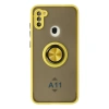 Samsung Galaxy A11 Kılıf Montreal Yüzüklü Silikon Kapak - Sarı
