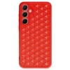 Samsung Galaxy A35 5g Kılıf Petek Silikon Kapak - Kırmızı
