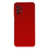 Samsung Galaxy A52 Kılıf Nano İçi Kadife Silikon - Kırmızı