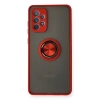 Samsung Galaxy A72 Kılıf Montreal Yüzüklü Silikon Kapak - Kırmızı