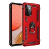 Samsung Galaxy A72 Kılıf Sofya Yüzüklü Silikon Kapak - Kırmızı