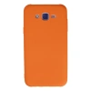 Samsung Galaxy J7 Kılıf Nano İçi Kadife Silikon - Turuncu
