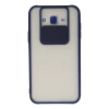 Samsung Galaxy J7 Kılıf Palm Buzlu Kamera Sürgülü Silikon - Lacivert