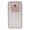 Samsung Galaxy J7 Kılıf Palm Buzlu Kamera Sürgülü Silikon - Pembe