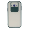 Samsung Galaxy J7 Kılıf Palm Buzlu Kamera Sürgülü Silikon - Yeşil