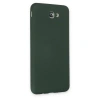 Samsung Galaxy J7 Prime Kılıf Nano İçi Kadife Silikon - Koyu Yeşil