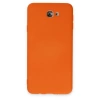 Samsung Galaxy J7 Prime Kılıf Nano İçi Kadife Silikon - Turuncu