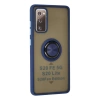 Samsung Galaxy S20 Fe Kılıf Montreal Yüzüklü Silikon Kapak - Lacivert