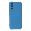 Samsung Galaxy S21 Fe Kılıf Nano İçi Kadife Silikon - Mavi