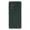 Samsung Galaxy S21 Ultra Kılıf Nano İçi Kadife Silikon - Koyu Yeşil