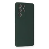 Samsung Galaxy S21 Ultra Kılıf Nano İçi Kadife Silikon - Koyu Yeşil