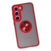Samsung Galaxy S23 Kılıf Montreal Yüzüklü Silikon Kapak - Kırmızı