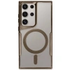 Samsung Galaxy S23 Ultra Kılıf Boyi Magsafe Silikon Kapak - Kahverengi