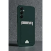 Samsung Galaxy S24 Fe Kılıf Kelvin Kartvizitli Silikon - Koyu Yeşil