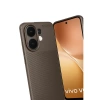 Vivo V60 5g Auto Focus Karbon Kapak - Kahverengi