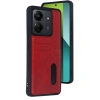 Xiaomi Redmi 13c Kılıf Sara Kartvizitli Deri Kılıf - Kırmızı