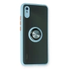 Xiaomi Redmi 9a Kılıf Montreal Yüzüklü Silikon Kapak - Buz Mavi