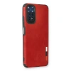 Xiaomi Redmi Note 11 Kılıf Loop Deri Silikon - Kırmızı