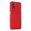 Xiaomi Redmi Note 11s Kılıf Kelvin Kartvizitli Silikon - Kırmızı