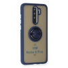Xiaomi Redmi Note 8 Pro Kılıf Montreal Yüzüklü Silikon Kapak - Lacivert