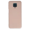 Xiaomi Redmi Note 9 Pro Kılıf Nano İçi Kadife Silikon - Pudra