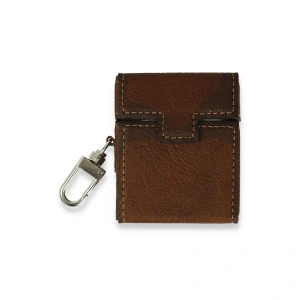 Airpods 2 (2.nesil) Deri Kılıf - Kahverengi