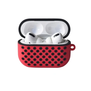 Airpods Pro 2 (2.nesil) Spor Delikli Kılıf - Kırmızı-siyah