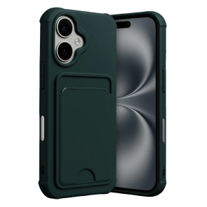 Apple İphone 17 Kelvin Kartvizitli Silikon - Koyu Yeşil