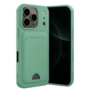 Apple İphone 17 Pro Kelvin Kartvizitli Silikon - Açık Yeşil