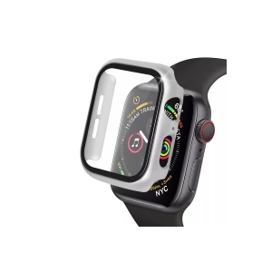 Apple Watch 42mm Camlı Kasa Ekran Koruyucu - Gümüş