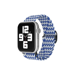 Apple Watch 42mm  Kordon - Zigzag Beyaz-mavi