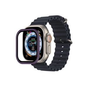 Apple Watch Ultra 49mm Alüminyum Kasa Cam Ekran Koruyucu - Mor