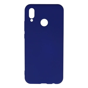 Huawei P20 Lite Kılıf Nano İçi Kadife Silikon - Koyu Mavi