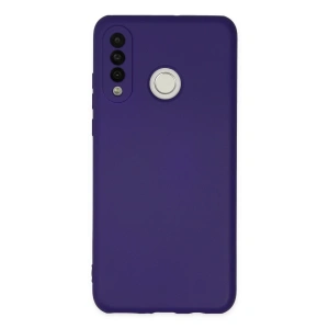 Huawei P30 Lite Kılıf Nano İçi Kadife Silikon - Mor