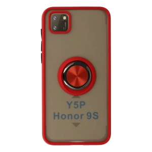 Huawei Y5p Kılıf Montreal Yüzüklü Silikon Kapak - Kırmızı