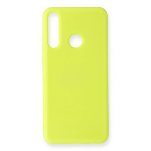 Huawei Y6p Kılıf Nano İçi Kadife Silikon - Sarı