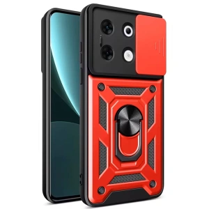 İnfinix Zero 30 5g Kılıf Pars Lens Yüzüklü Silikon - Kırmızı